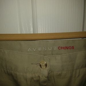 Chino khaki pants- Avenue, 18 Tall